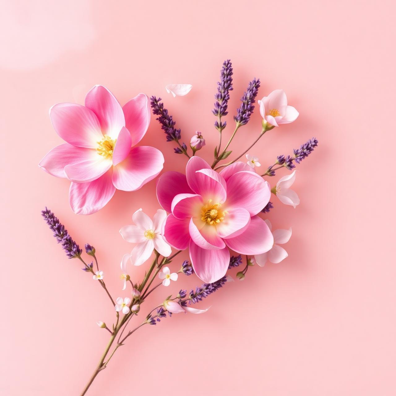 Soft pink flowers